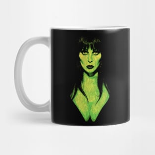 Retro Vintage Elvira Mistress of The Dark Mug